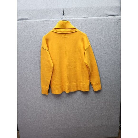 Attitudes By Renée Womens Mustard Yellow Turtleneck Sweater S Soft Ribbed Knit - Picture 5 of 5